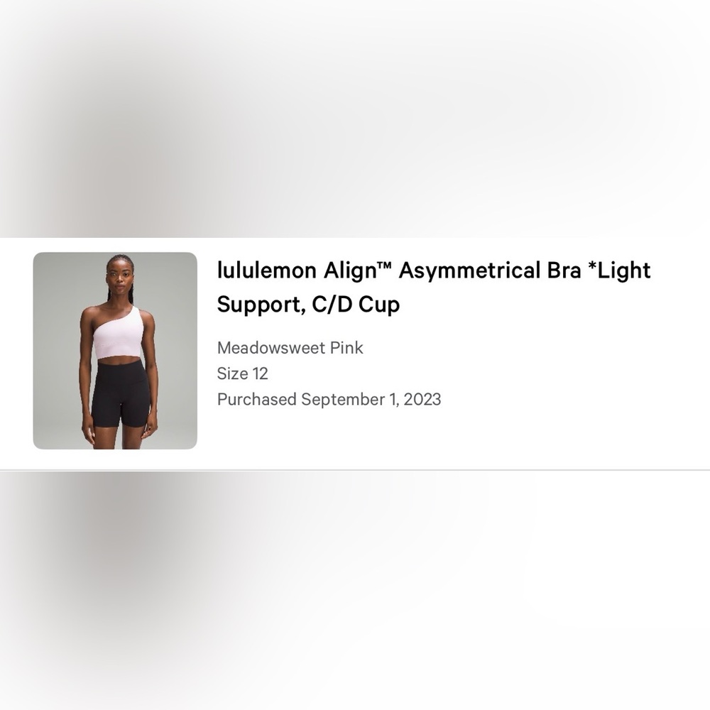 lululemon athletica Align Asymmetrical Sports Bra in Pink